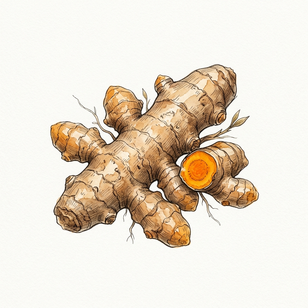Turmeric Root Illustration